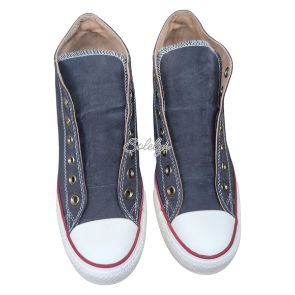 Converse 2017 CTAS Lux Mid Hidden Wedge Almost Black Peached Canvas Sneaker 10 - Picture 9 of 12